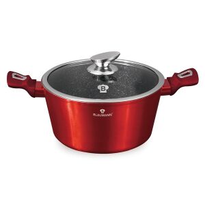 Blaumann BL-3986 4.1L 24cm piros lábas fedővel - Blaumann