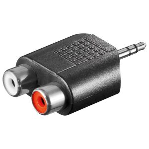 Goobay | RCA adapter. AUX priključak 3,5 mm muški na 2 stereo ženska | 11604 120040092 - Goobay