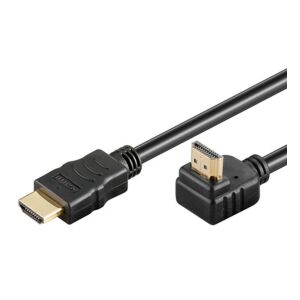 Goobay 5m HDMI kábel aranyozott csatlakozókkal és 90 fokos szögben hajlított csatlakozóval falra szerelt TV-khez - HDMI kábel