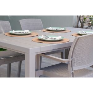 Toomax Davide kerti asztal székekkel, topszínű/szürke, kültéri étkezőgarnitúra - Kerti bútor