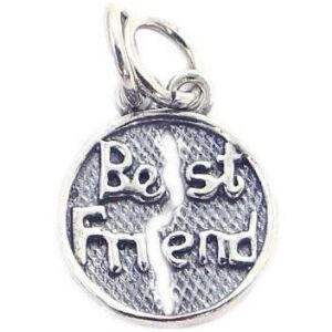 Srebrny wisiorek 925 Best Friend, okrągły wzór - Dla kobiet