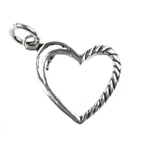 Zawieszka w kształcie serca, srebro 925, 2,7 x 1,5 cm - Dla kobiet