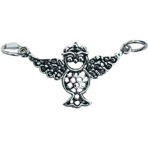 Srebrna zawieszka sowa z rozłożonymi skrzydłami - Flippy Wisiorek damski