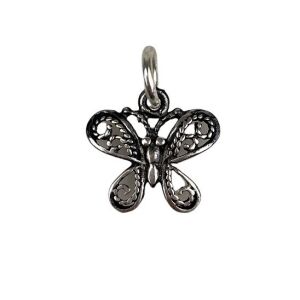 Pandantiv fluture filigran din argint 925 rodiat - Pandantive damă