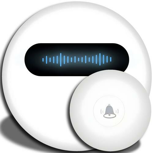 Vezeték nélküli ajtócsengő 38 dallammal és 4 hangerőszinttel, fehér