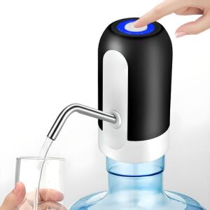 Pompa electrică de distribuție pentru sticle de 5-20 litri, ușor de utilizat, portabilă, reîncărcabilă prin USB, negru și alb - Dozatoare de apă