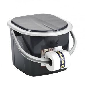 BranQ CEN-47910 műanyag turista WC, 15,5L, Sötétszürke 120063217 - Hordozható WC