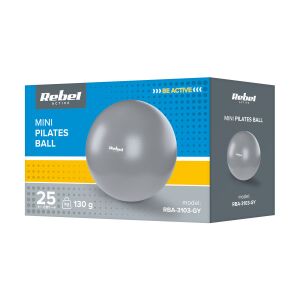 Rebel Active RBA-3103-GY - rehabilitációs pilates labda 25 cm, kézi pumpával, szürke