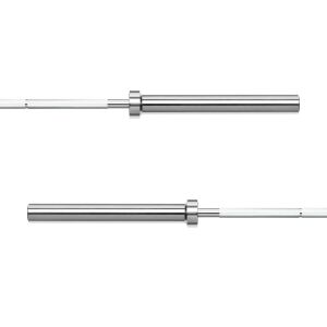 Rebel Active RBA-2201 - olimpiai egyenes súlyzórúd, 220 cm, 16 kg, ezüst 120063292 - Rebel