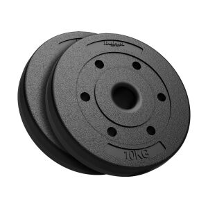 Rebel Active RBA-2140 - műanyag súlytárcsa készlet, 2x10kg, 51mm-es furat, fekete