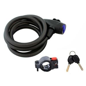 Aptel RW19C - kulcsos kerékpárzár (150cm), fekete 120063414 - Kerékpár zár