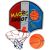 Magic Shoot kosárlabda palánk labdával, piros, fehér és kék színben, gyerekeknek, beltéri és kültéri használatra