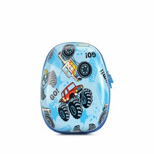 BONTOUR Monster Truck mintás gyerek hátizsák, kék színben - Baba & Tipegő