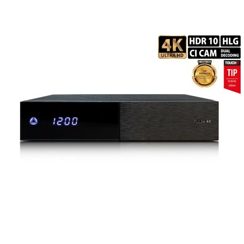 AB PULSe 4K UHD Műholdvevő Elölnézet Funkciókkal - Set-top box