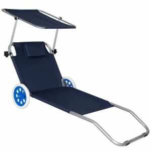 Depreciat! - Springos Beach Chair #albastru