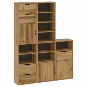 vidaXL 5 db tömörfa fenyőfa oldalsó szekrény ODDA 40x24x79 cm 135935999