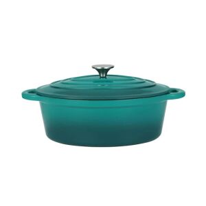 Тюркоазена емайлирана чугунена тава за патица 30 см, 4,2 литра - Perfect Home