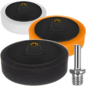 Set 3 bureti polish auto, M14/8mm, discuri de burete, 6x6x14,5cm 120091162 - Xtrobb