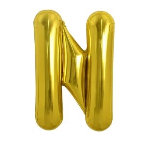 Fém fólia lufi S DEPOT®, N betű, arany, 40 cm