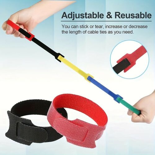 Újrafelhasználható Kábelkötegelő Szett - 10 db, Állítható