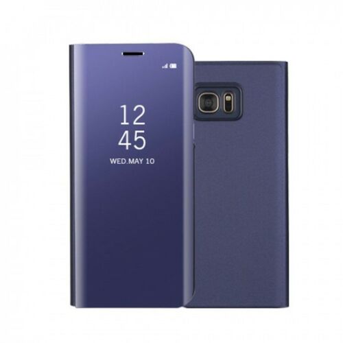 Samsung Galaxy J7 2017 Tükör Flip Tok, Lila, Védőtok Állvánnyal