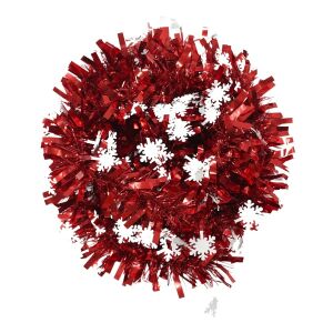 Flippy Karácsonyi girland, 16. modell, piros, méret: 2 m x 9 cm x 9 cm, anyag: PVC fólia, beltéri/kültéri
