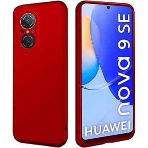 Matt TPU tok Huawei NOVA 9 SE telefonhoz, Flippy, Vékony szilikon, Ütésálló, Piros