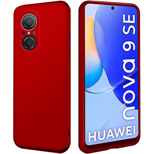 Matt TPU tok Huawei NOVA 9 SE telefonhoz, Flippy, Vékony szilikon, Ütésálló, Piros 120154898