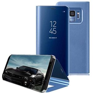Huawei Y5P 2020 Flip Cover Blue Mirror Cover