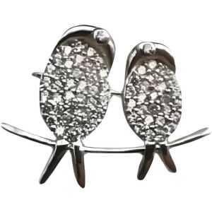 Broszka z papugą ze srebra próby 925 120157091 - Dla kobiet