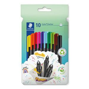 Tűfilc készlet, 0,3 mm, STAEDTLER "Triplus 334", 10 különböző szín 122882146 - Toll & Ceruza