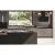 Haier HADG9CBS6BVOC black range hood in a modern kitchen