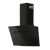 Angled view of Haier HADG9CBS6BVOC black chimney hood