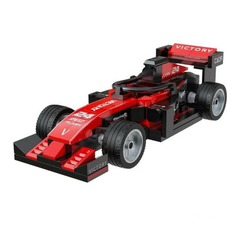CaDA C55054W Triumph Legend Versenyautó Építőjáték, 123 darab, piros és fekete, LEGO kompatibilis