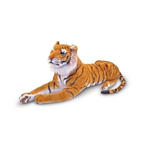 Tigru de pluș uriaș Melissa & Doug, o jucărie de pluș mare, perfectă pentru îmbrățișări