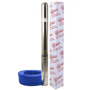 Profi DDT mély búvárszivattyú, 4SDM3-16, 2200W, 200m emelkedés, 10m3/h, 1.25", 30m kábel, merülő szivattyú, rozsdamentes acél, vízszivattyú, kút szivattyú - DDT