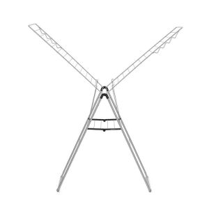 Brabantia Hangon 1004169 ruhaszárító állvány, rozsdamentes acél, összehajtott, oldalnézet - Ruhaszárító