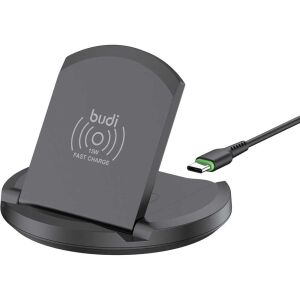 Budi 15W încărcător wireless rapid, negru, cu suport, pentru smartphone-uri - Încărcătoare wireless