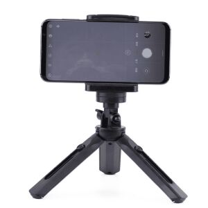 Mini trepied reglabil negru pentru telefon, MAX 16 cm, pentru a face fotografii și videoclipuri cu smartphone-ul - Trepiede foto/video pentru telefoane/aparate