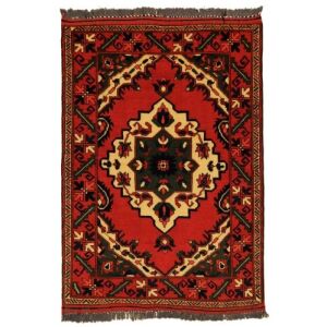 Килим Bakero Kazak Ariana 1375 (120x168 cm) - Червен афганистански килим с традиционен дизайн - Декорация