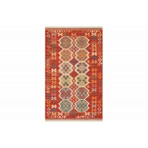 Bakero Kelim Nomad 03 piros szőnyeg, 80x150 cm, autentikus azték mintával - Bakero