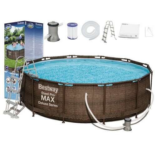 Bestway Mykonos Lux Stahlrahmenpool mit Filterpumpe und Leiter