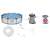 Bestway Steel Pro MAX 305x76cm metal frame pool with filter pump, filter cartridge, hose, and instructions
