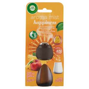 Air Wick Aroma Mist Happiness diffuser refill, 20ml, infused with natural essential oils, lasts up to 45 days, peach and wild fruit fragrance - Essential oil