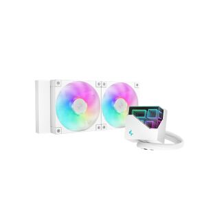 DeepCool LT240 WH ARGB CPU Wasserkühler, weiß, 2x12cm Lüfter, adressierbare RGB-Beleuchtung - DeepCool