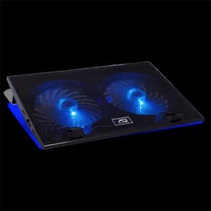 Advance AIRSTREAM 19 inch laptop cooling pad, black, with blue LED lights - Laptop accessory