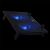 Advance AIRSTREAM 19 inch laptop cooling pad, black, with blue LED lights, angled view