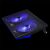 Advance AIRSTREAM 19 inch laptop cooling pad, black, with blue LED lights, angled view