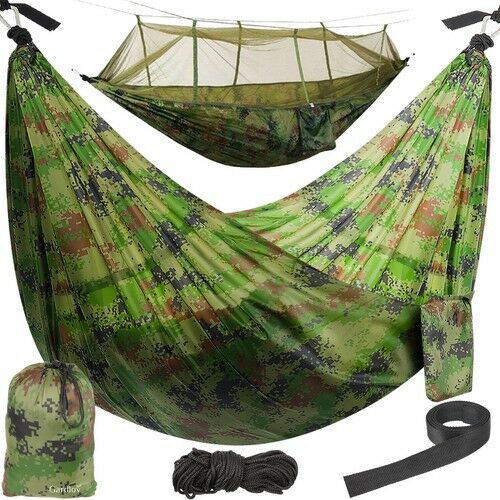 Hammock , camouflage , with mosquito net , up to 150 kg , 260x140cm - Santiago Army Gardlov 120196278