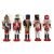 Diótörő a karácsonyfához - Set of 5 Wooden Nutcracker Christmas Ornaments
